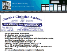 Tablet Screenshot of cheswickchristian.com